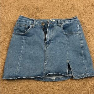 denim skirt with shorts